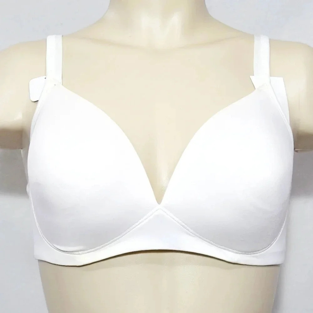 38D Warners 1298 Elements Of Bliss Wire-Free Bra‎ White NWT